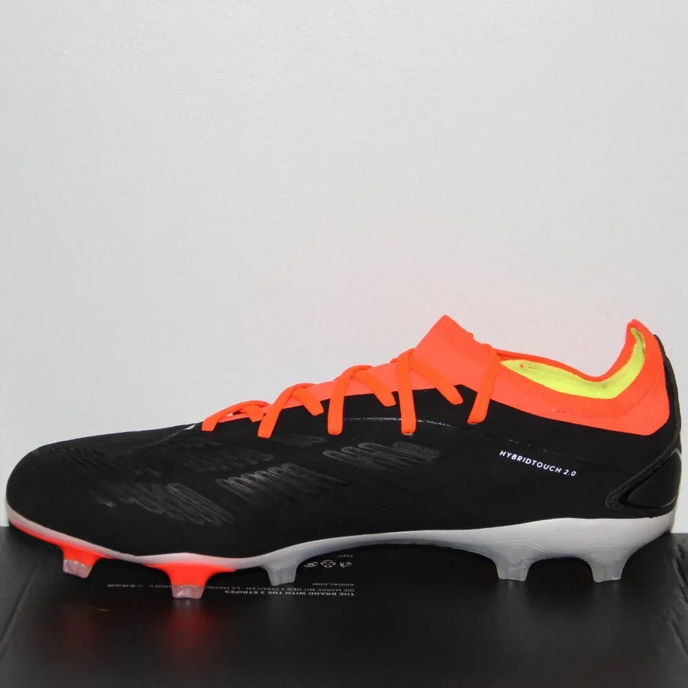 Adidas Predator 24 Pro FG Soccer Cleats Mens 10 Black Solar Red